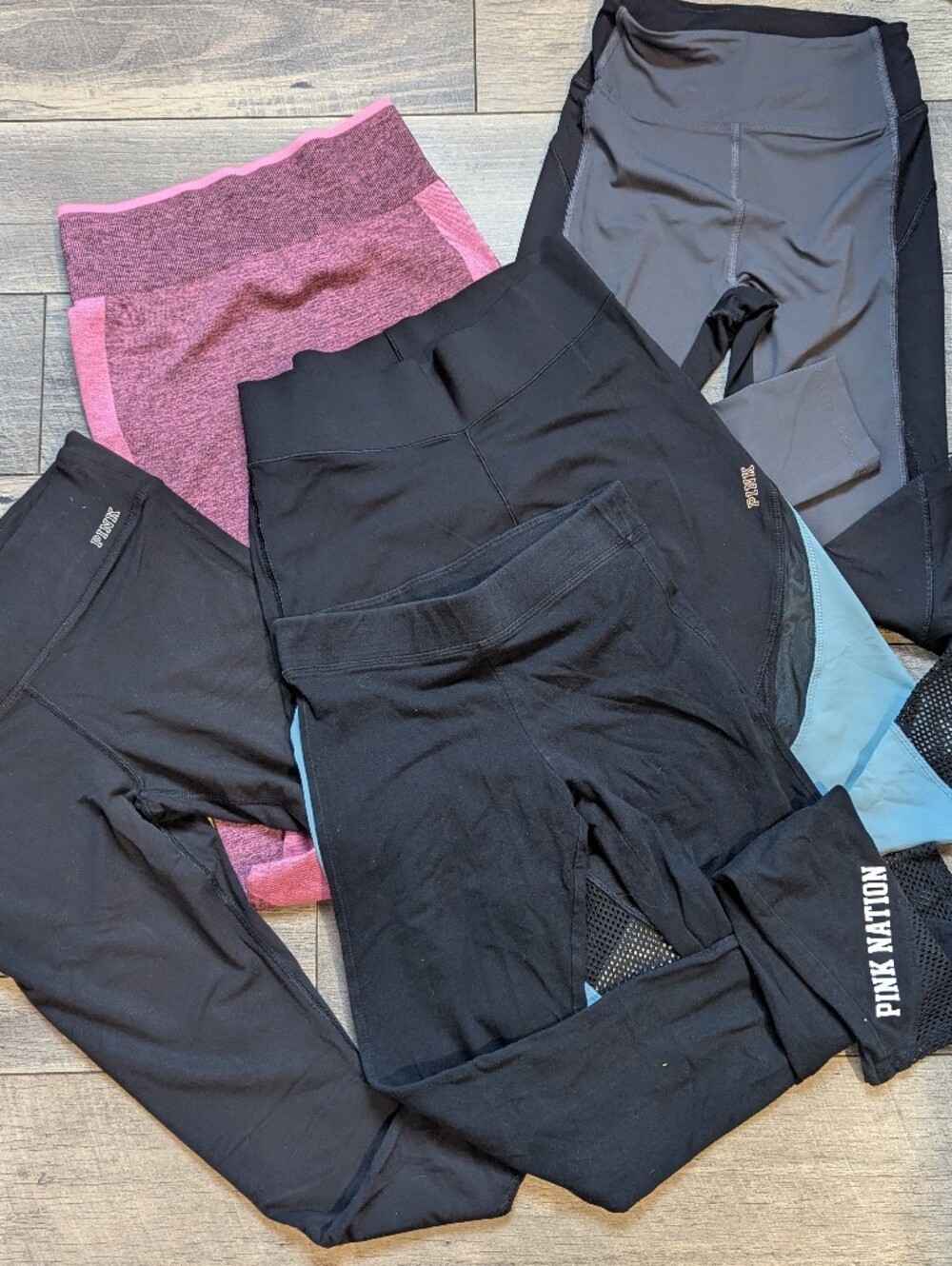 PINK Victoria's Secret Lot Of 5 Leggings.